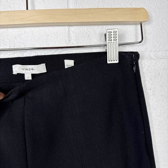 Vince Black Pull On Pants Womens Small Slim Fit Back Slit Elastic Waist - Picture 4 of 5